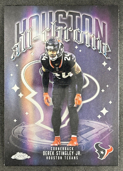 Derek Stingley Jr. 2025 Topps Chrome All Team Texans Sports Trading Cards