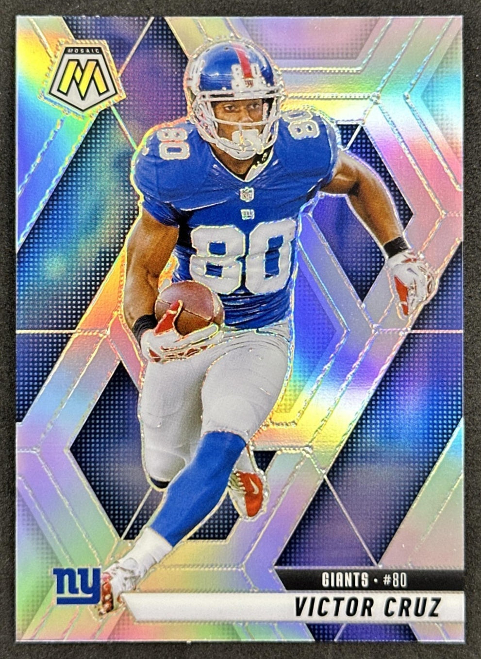 Victor Cruz 2025 Panini Mosaic Silver Prizm Giants