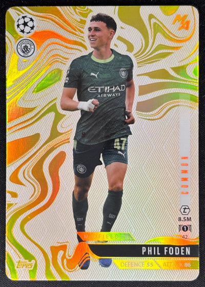 Phil Foden 2025 Topps Match Attax Madness UEFA Champions League Common Man City Sports Trading Cards