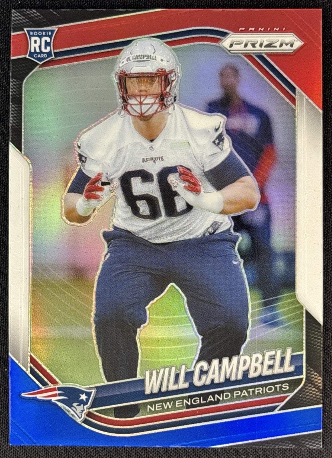 Will Campbell 2025 Panini Prizm Red White & Blue Patriots