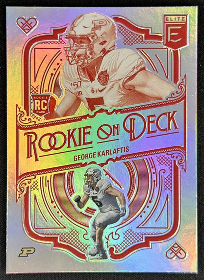 George Karlaftis 2022 Panini Donruss Elite Rookie on Deck Boilermakers