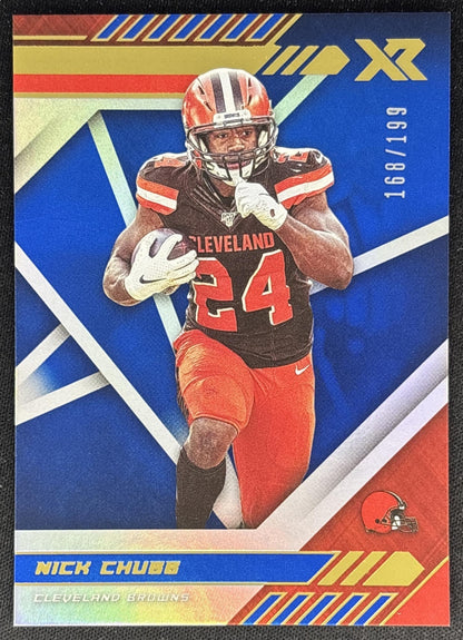 Nick Chubb 2020 Panini XR Blue /199 Browns