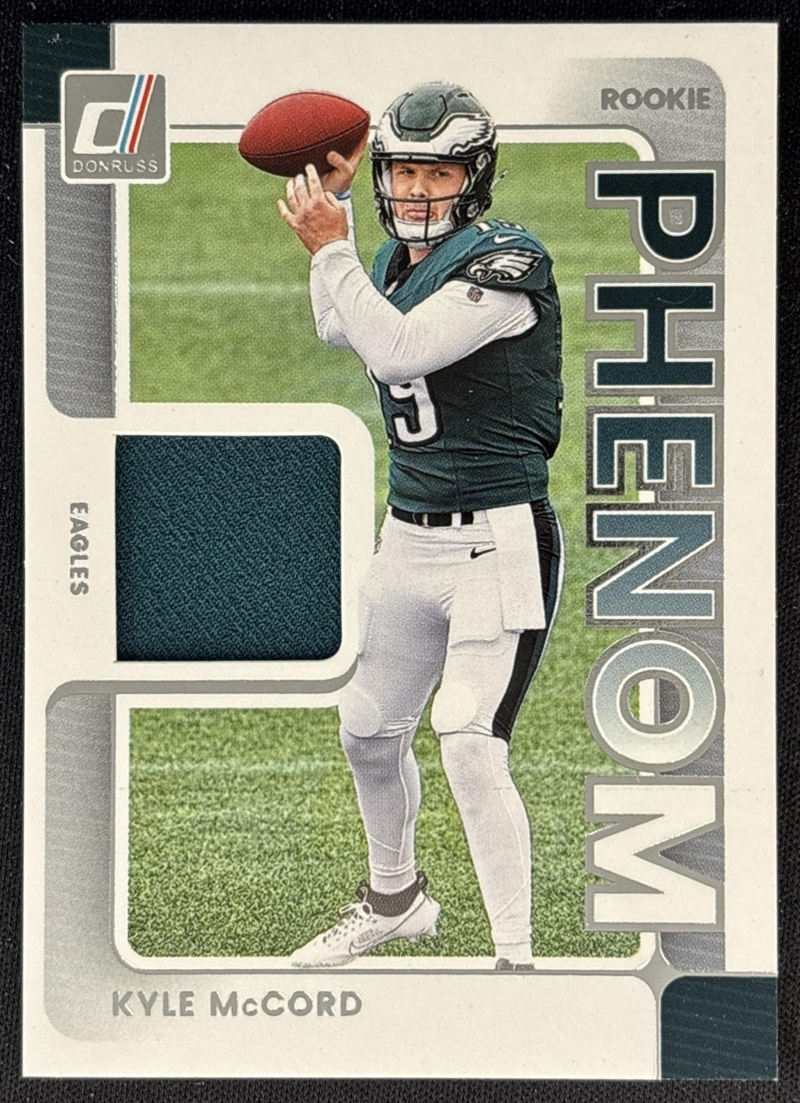 Kyle McCord 2025 Panini Donruss Rookie Phenom Jerseys Eagles
