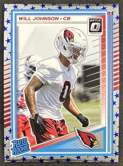 Will Johnson 2025 Panini Donruss Optic Rated Rookie Stars Prizm Cardinals Default Title Sports Trading Cards