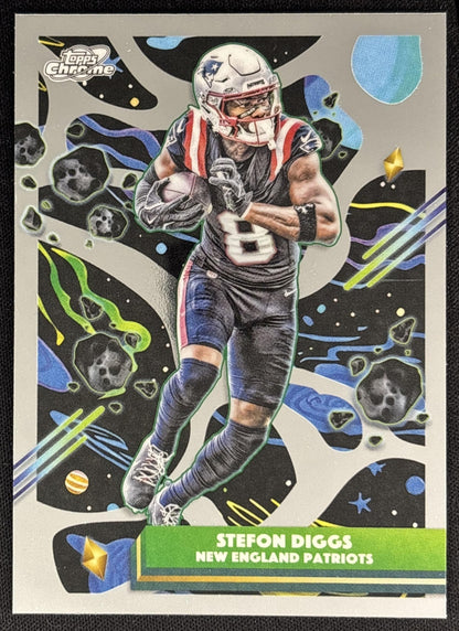Stefon Diggs 2025 Topps Cosmic Chrome Patriots front