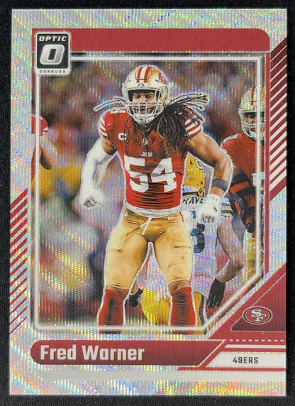 Fred Warner 2024 Panini Donruss Optic Wave /300 49ers Sports Trading Cards
