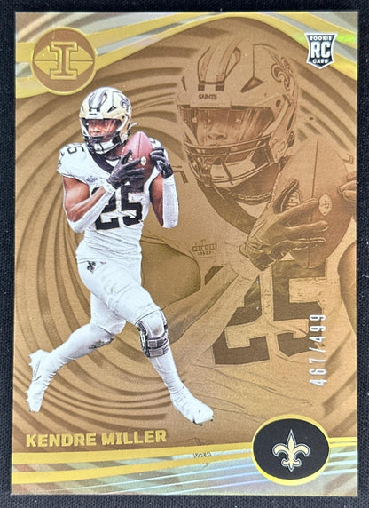 Kendre Miller 2023 Panini Illusions Bronze Trophy Collection /499 Saints front