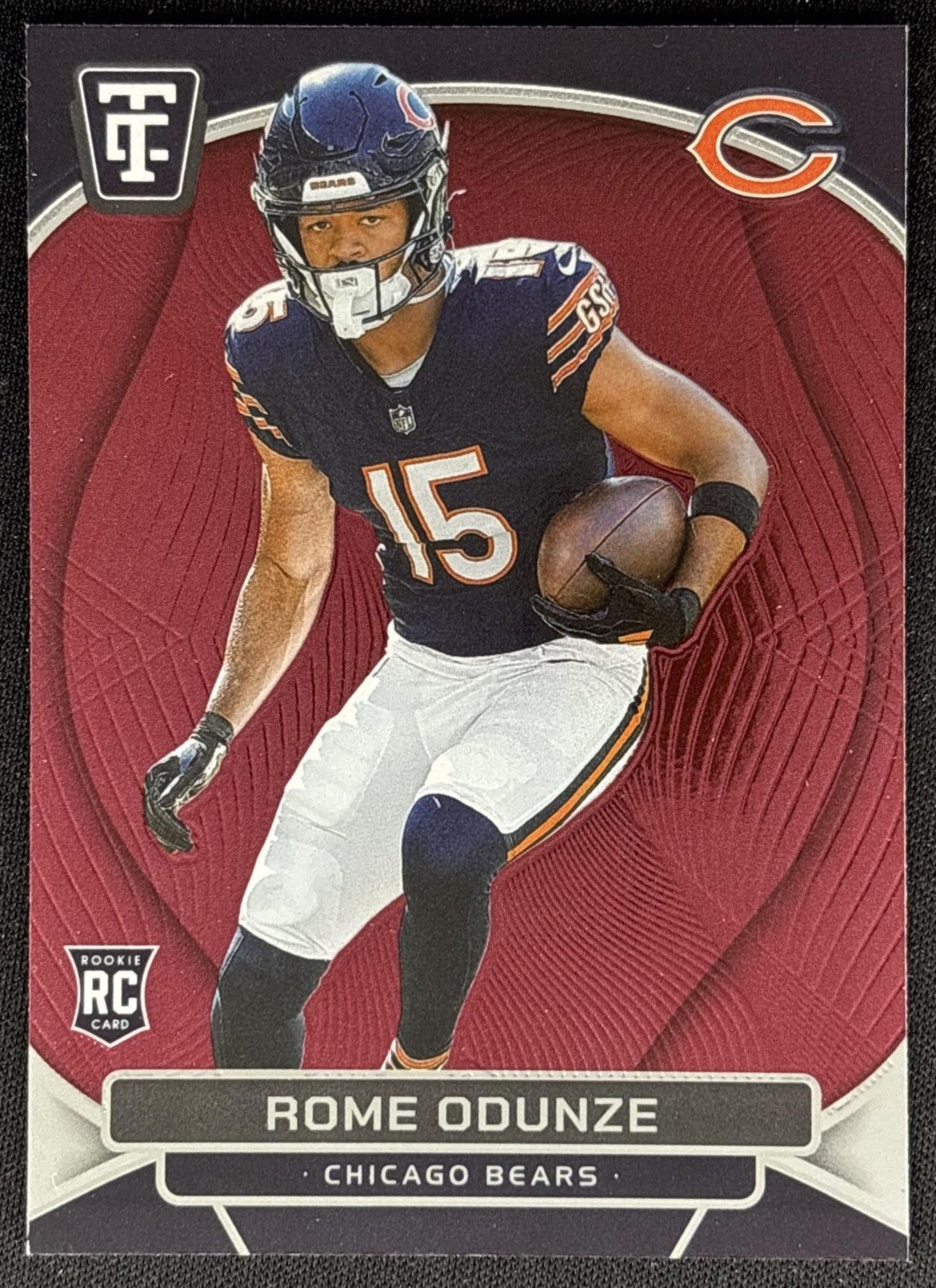 Rome Odunze 2024 Panini Totally Certified Rookies Mirror Maroon Bears Sports Trading Cards