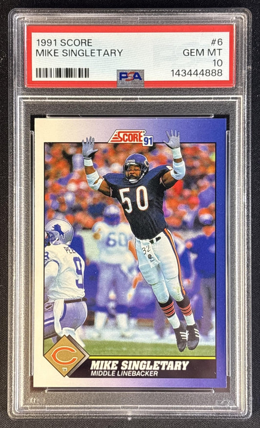 Mike Singletary 1991 Score PSA 10 Bears 143444888 front