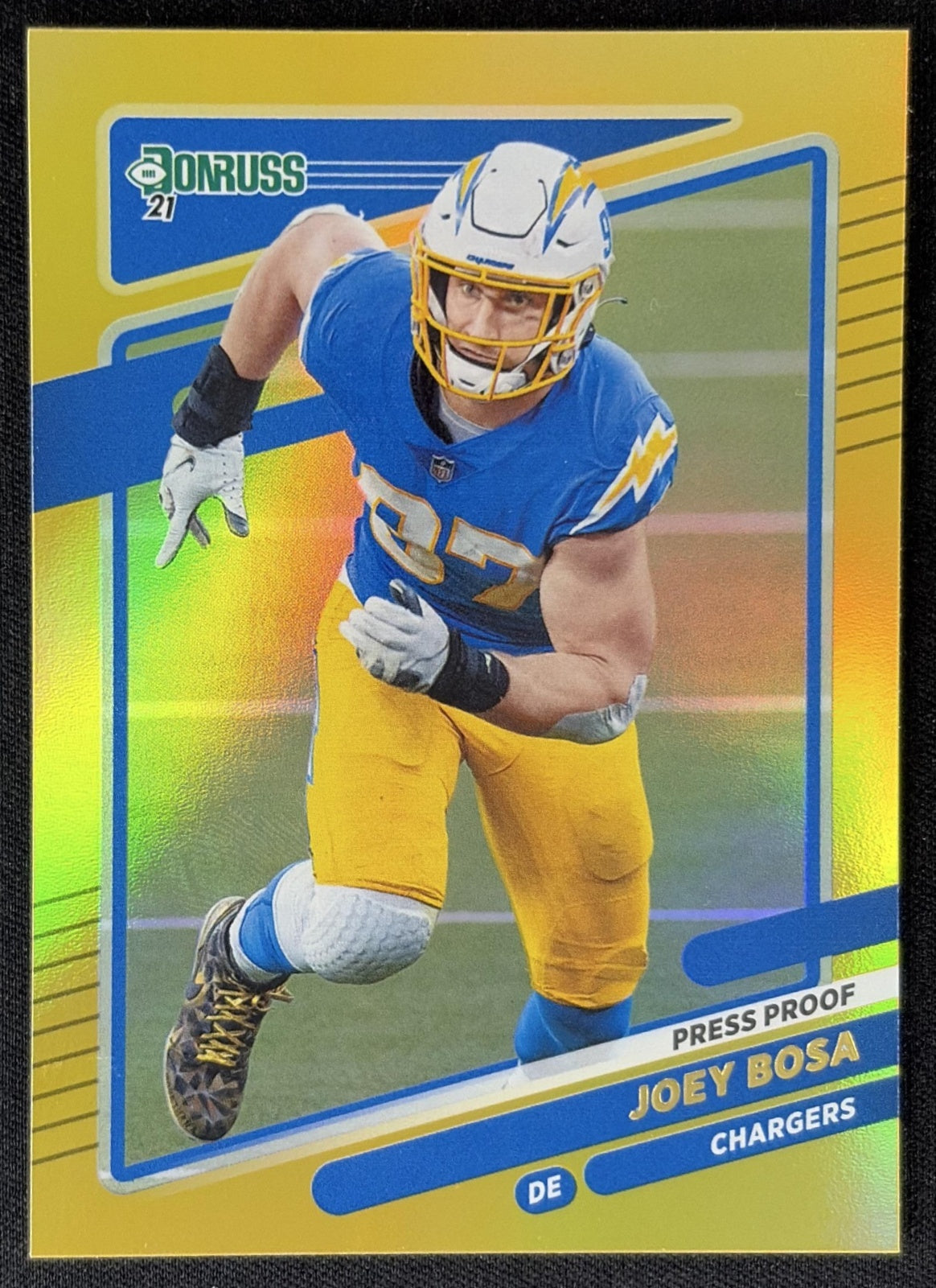 Joey Bosa 2021 Panini Donruss Press Proof Premium Chargers - Los Angeles Chargers