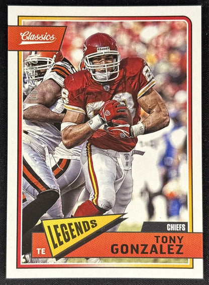 Tony Gonzalez 2018 Panini Classics Red Back /299 Chiefs front
