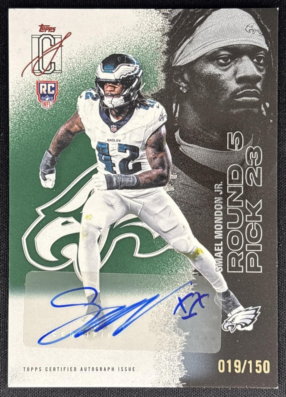Smael Mondon Jr. 2025 Topps Signature Class Rookie Auto Green Foil /150 Eagles Default Title Sports Trading Cards