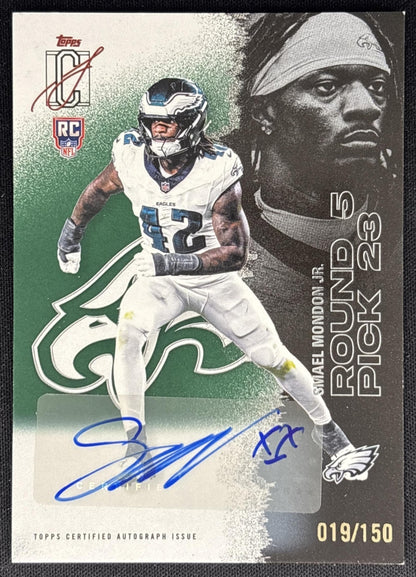 Smael Mondon Jr. 2025 Topps Signature Class Rookie Auto Green Foil /150 Eagles Default Title Sports Trading Cards