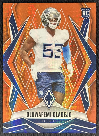 Oluwafemi Oladejo 2025 Panini Phoenix Orange Hyper Prizm /99 Titans front