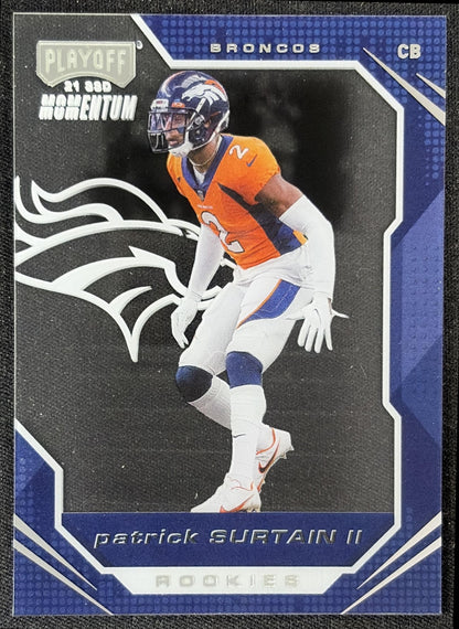 Patrick Surtain II 2021 Panini Chronicles Playoff Momentum Rookies Broncos