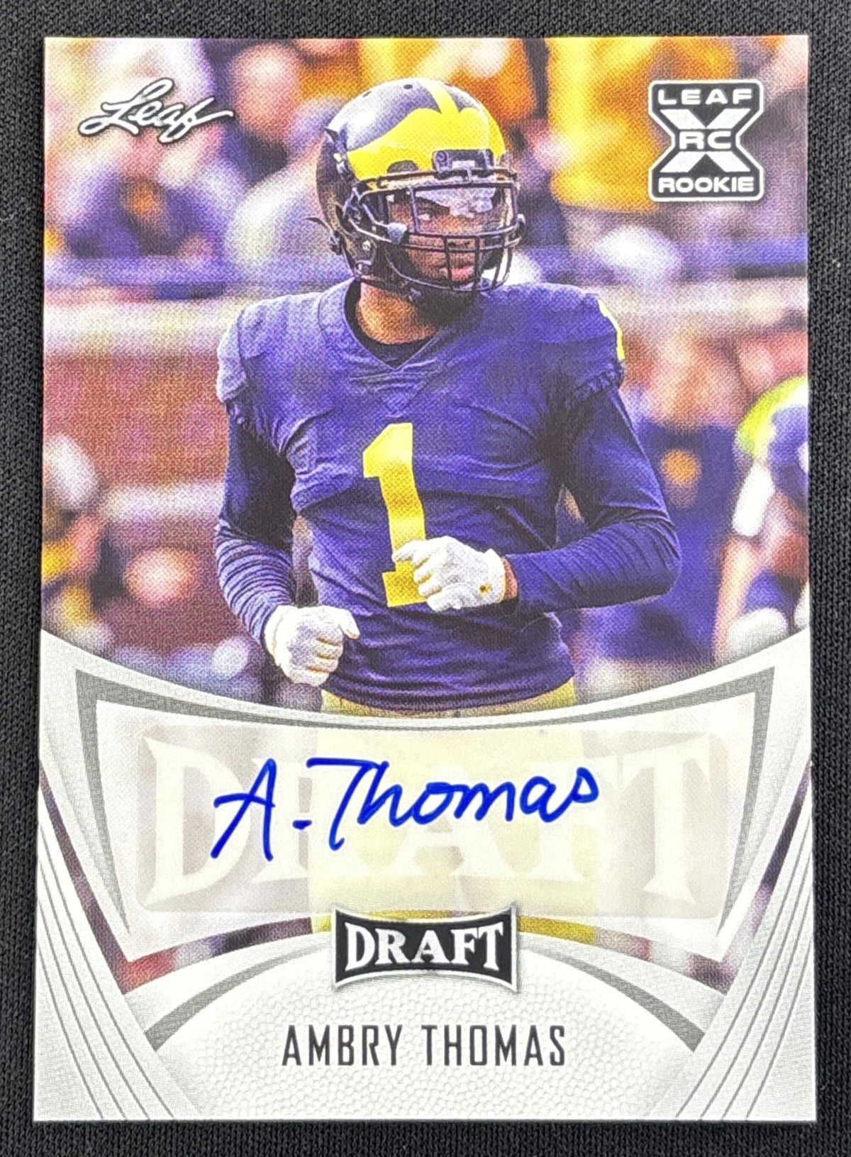 Ambry Thomas 2021 Leaf Draft Auto Wolverines