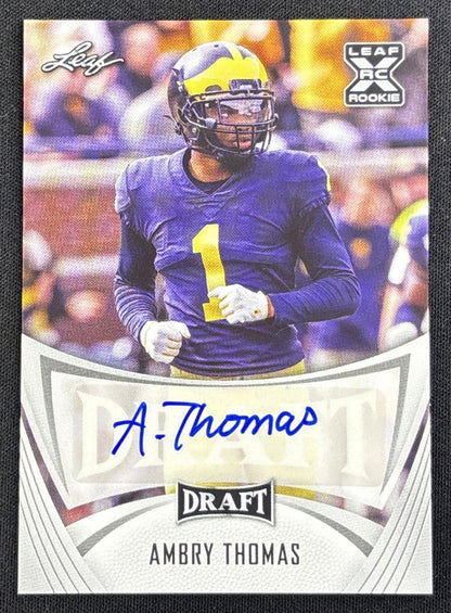 Ambry Thomas 2021 Leaf Draft Auto Wolverines