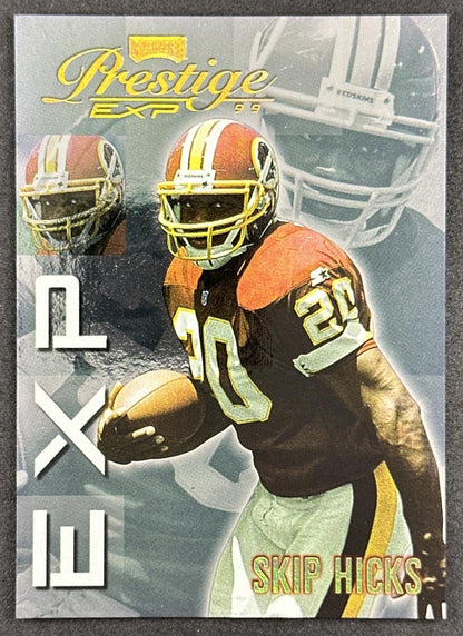 Skip Hicks 1999 Playoff Prestige EXP Reflections Gold /1000 Redskins Commanders front