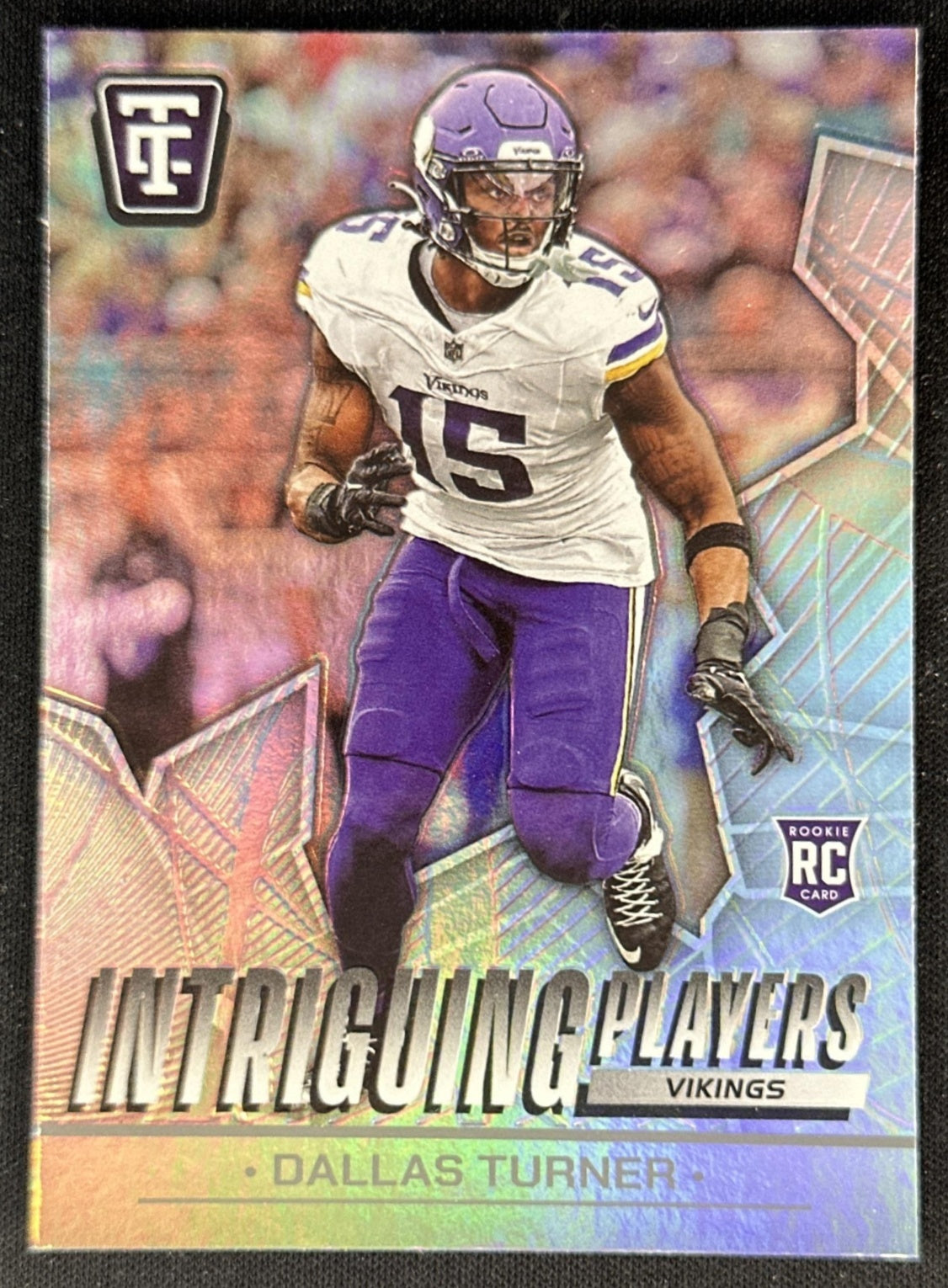 Dallas Turner 2024 Panini Totally Certified Intriguing Players Mirror Vikings front