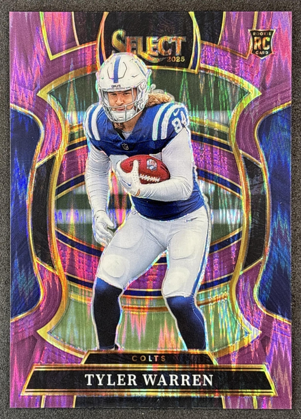 Tyler Warren 2025 Panini Select Concourse Purple Prizm Shock /699 Colts
