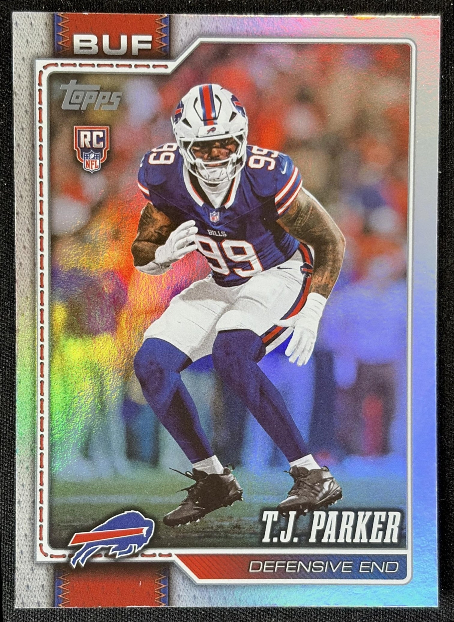 T.J. Parker 2026 Topps Rainbow Foil Bills front