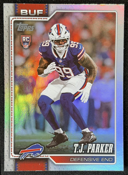 T.J. Parker 2026 Topps Rainbow Foil Bills front
