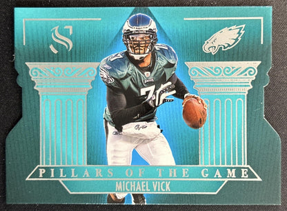 Michael Vick 2025 Panini Silhouette Pillars of the Game Eagles