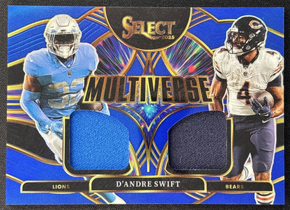 D'Andre Swift 2025 Panini Select Multiverse Jerseys Blue Prizm