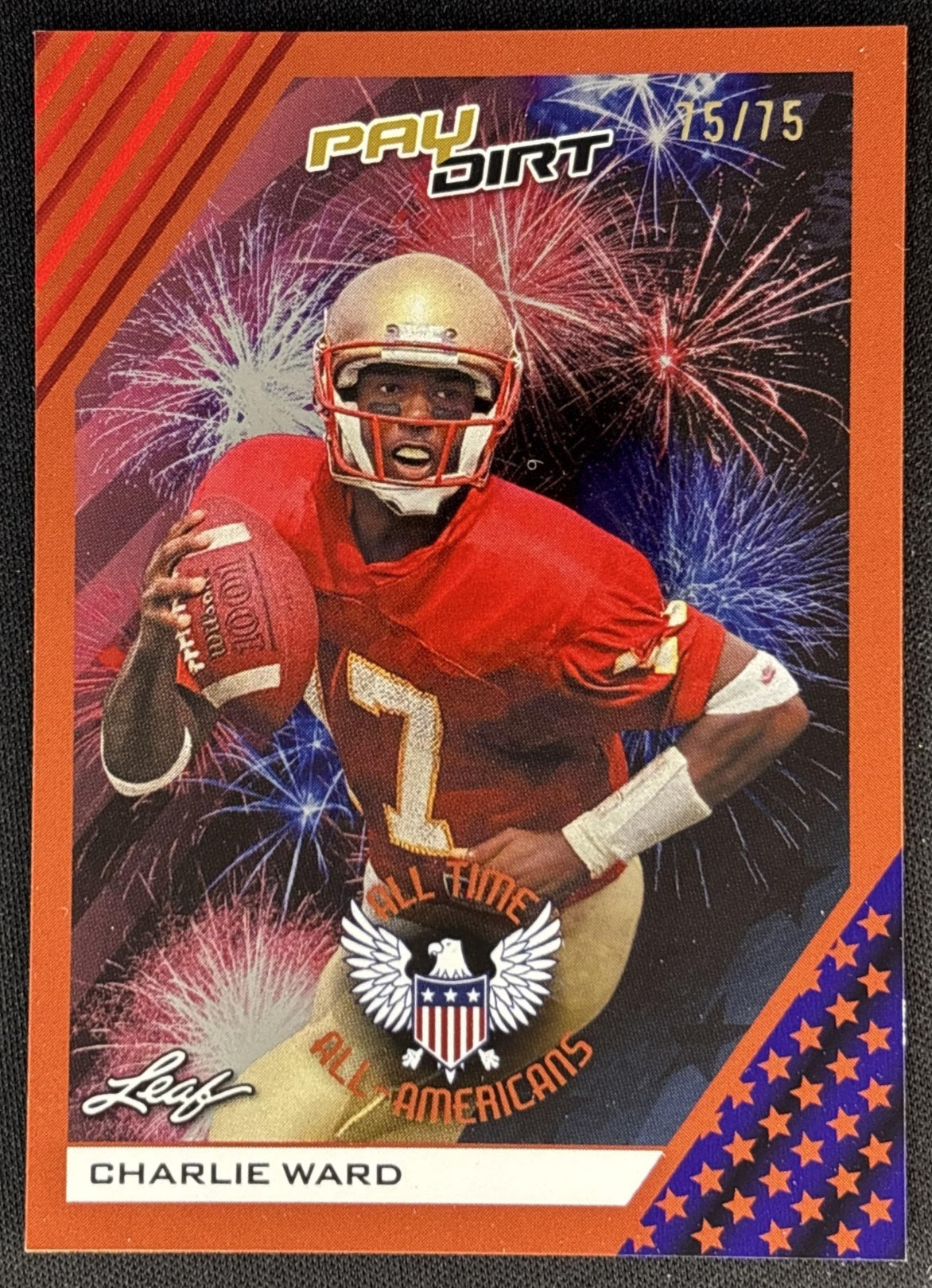 Charlie Ward 2026 Leaf Paydirt All Time All-Americans Orange /75