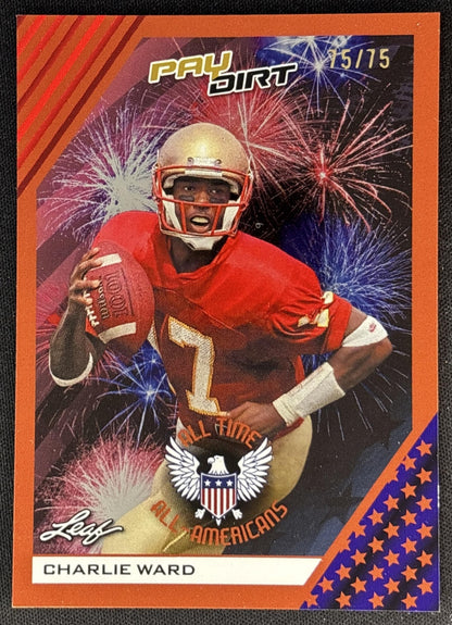 Charlie Ward 2026 Leaf Paydirt All Time All-Americans Orange /75