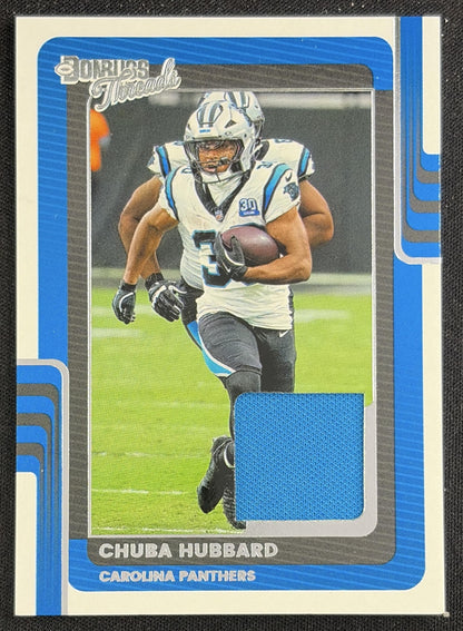 Chuba Hubbard 2025 Panini Donruss Threads Panthers Sports Trading Card