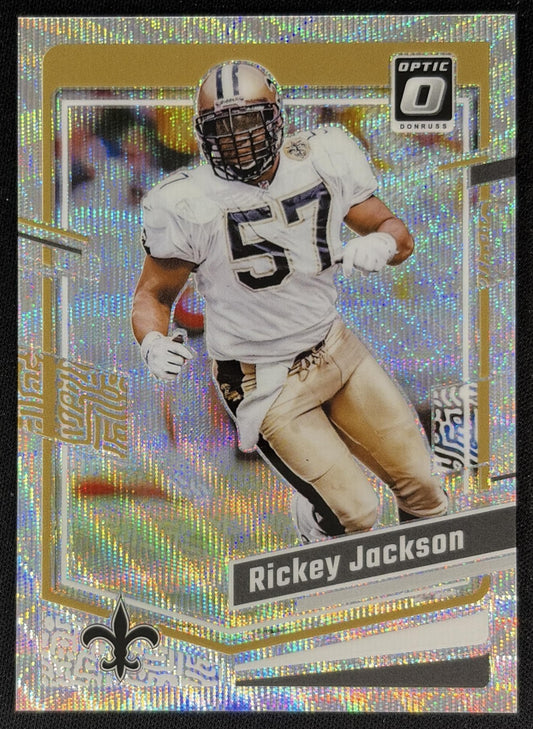 Rickey Jackson 2023 Panini Donruss Optic Wave Prizm /300 Saints front