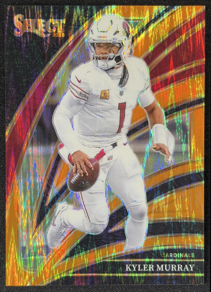 Kyler Murray 2025 Panini Select Club Level Orange Prizm Shock /399 Cardinals front