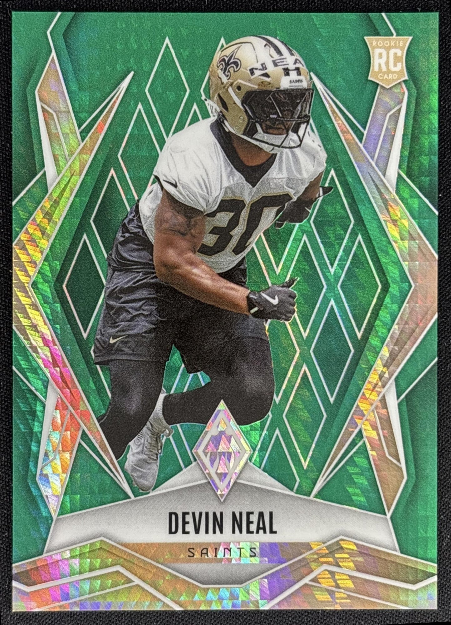 Devin Neal 2025 Panini Phoenix Green Winter Prizm /149 Saints