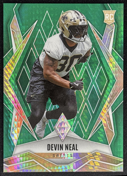 Devin Neal 2025 Panini Phoenix Green Winter Prizm /149 Saints