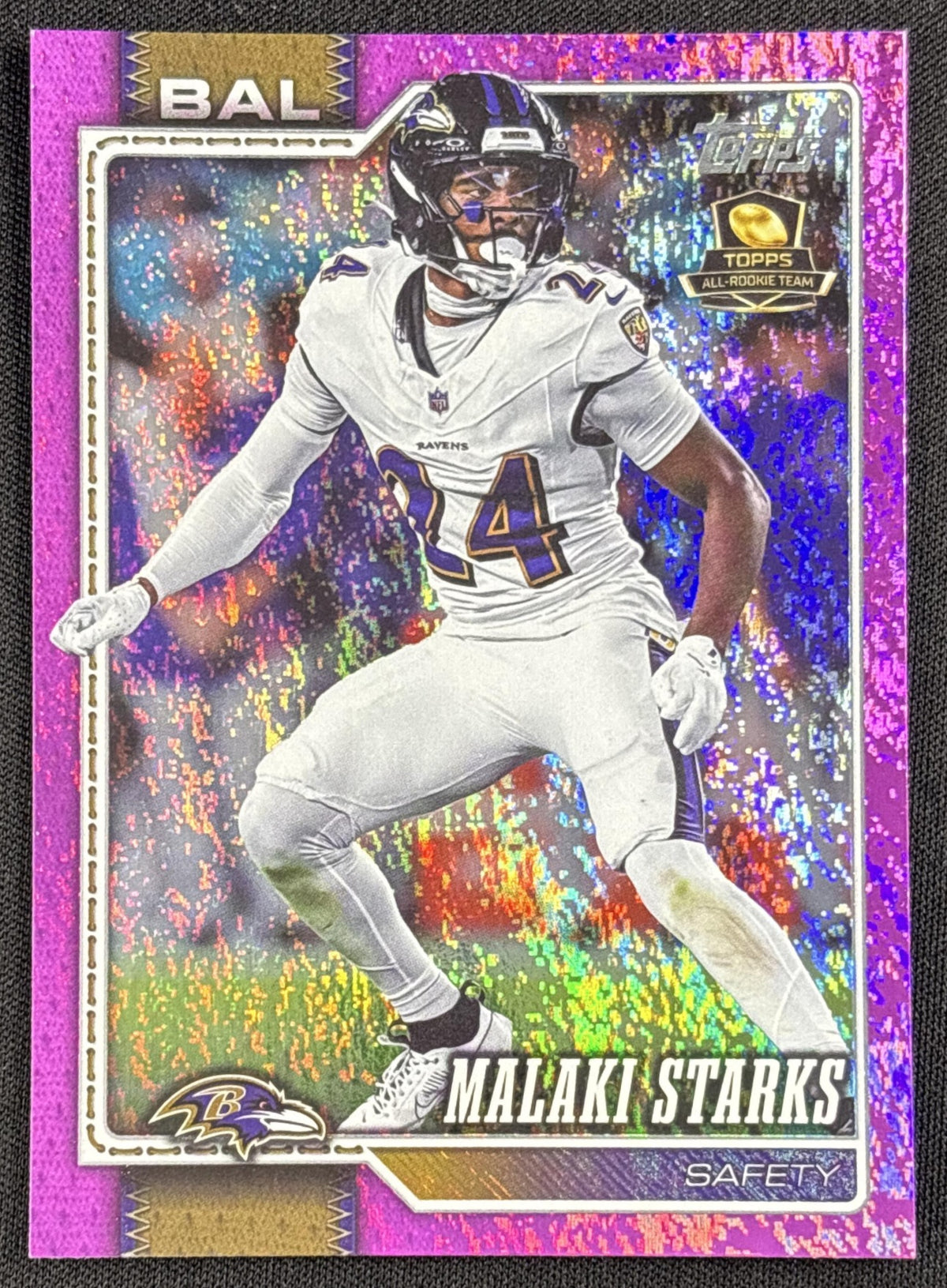 Malaki Starks 2026 Topps Pink Holo Foil Ravens