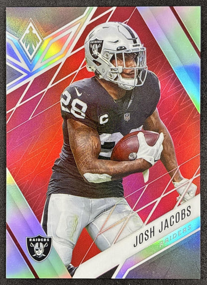 Josh Jacobs 2022 Panini Phoenix Red /250 Raiders front