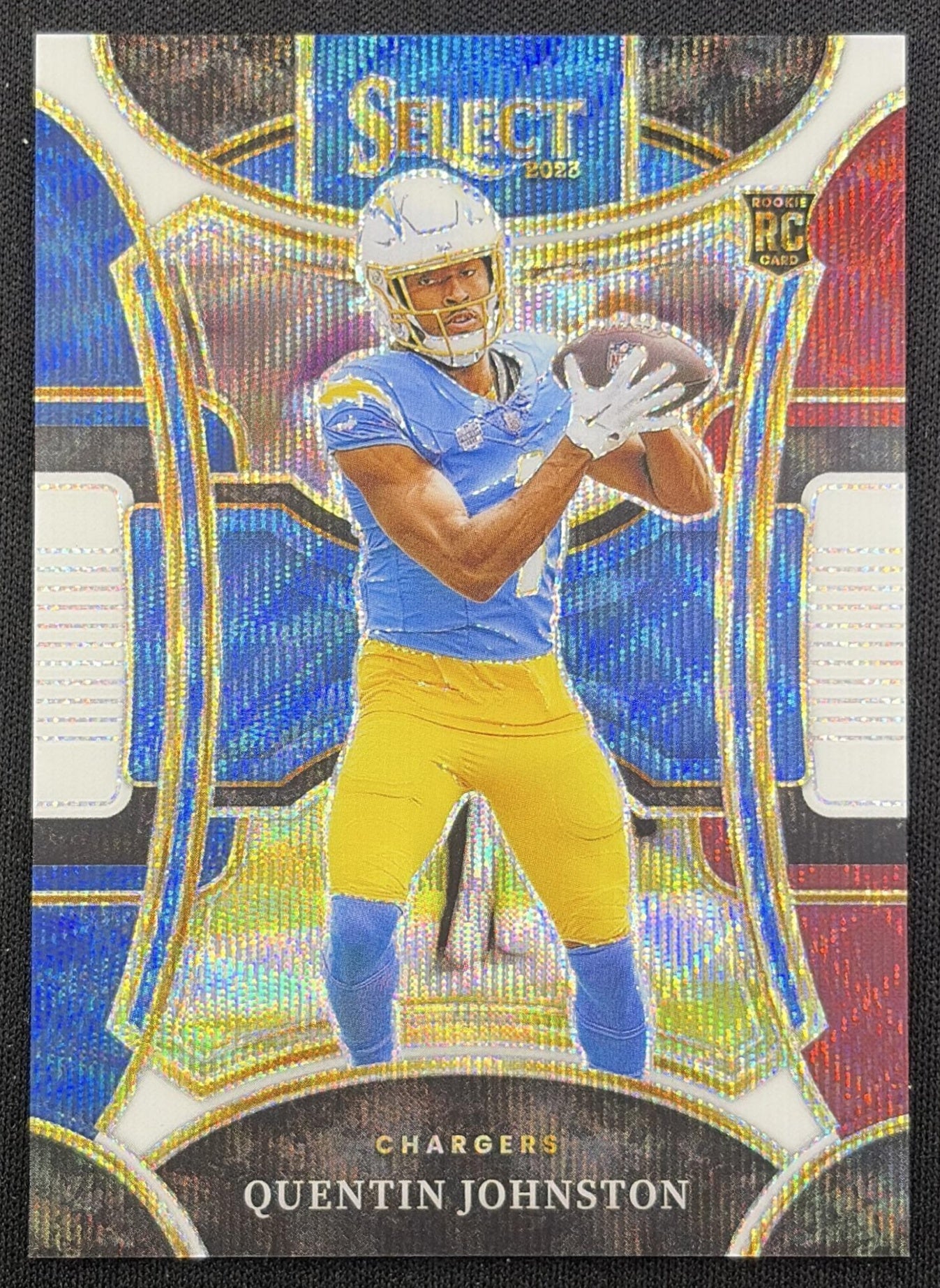 Quentin Johnston 2023 Panini Select Tri Color Prizms /149 Chargers Los Angeles Chargers