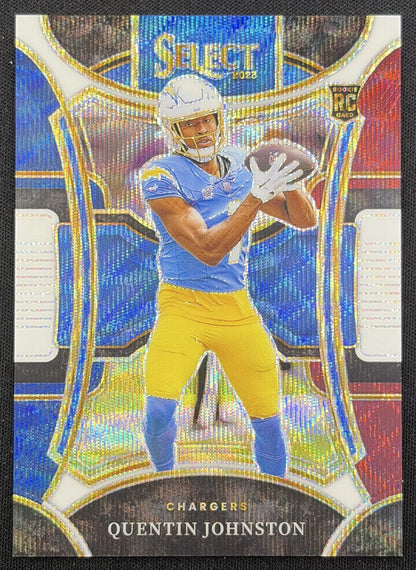 Quentin Johnston 2023 Panini Select Tri Color Prizms /149 Chargers Los Angeles Chargers