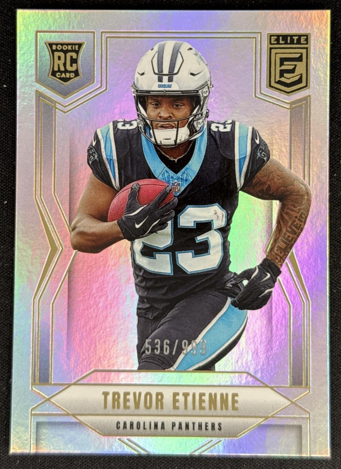 Trevor Etienne 2025 Panini Donruss Elite Rookies /999 Panthers Sports Trading Card