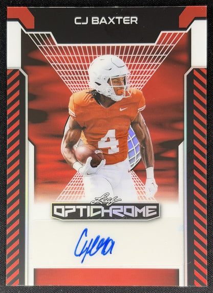 CJ Baxter 2025 Leaf Optichrome Auto Prismatic Red /2