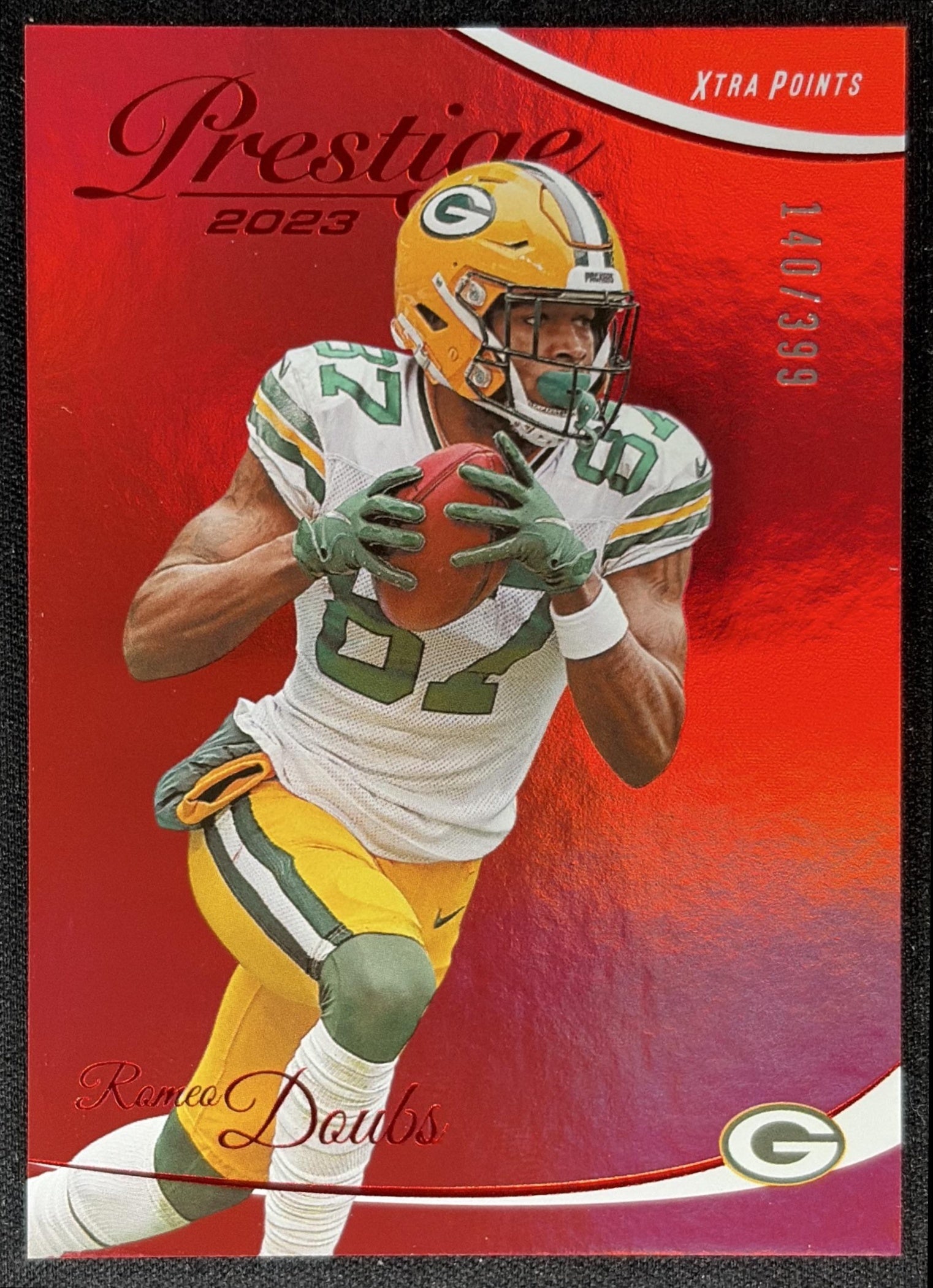 Romeo Doubs 2023 Panini Prestige Xtra Points Premium Red /399 Packers