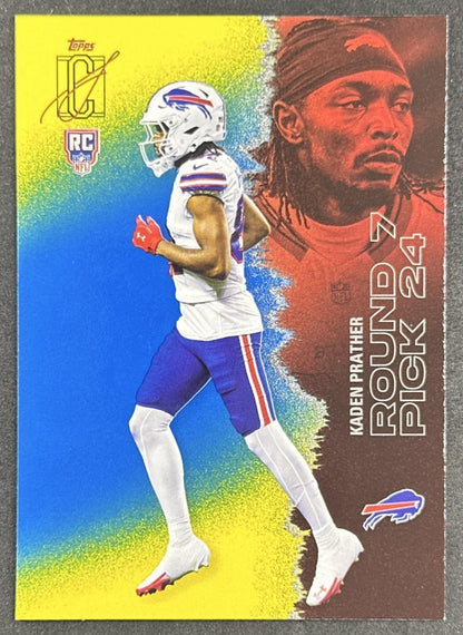 Kaden Prather 2025 Topps Signature Class Rookie Blue & Yellow Foil Bills