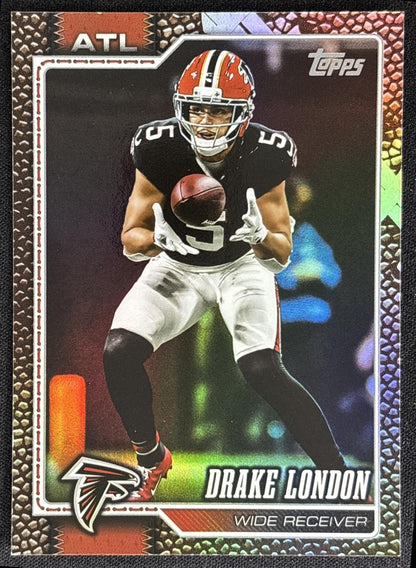 Drake London 2026 Topps Football Leather Foil Falcons
