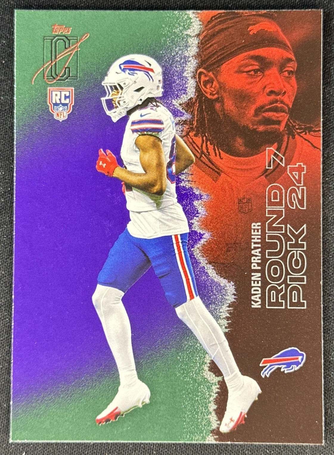 Kaden Prather 2025 Topps Signature Class Green & Purple Rookie Bills front