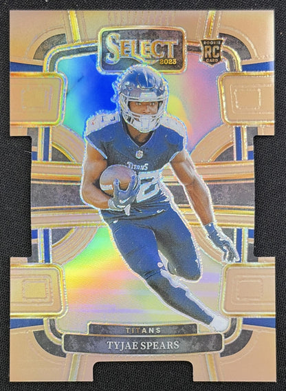 Tyjae Spears 2023 Panini Select Copper Prizms Die Cut /299 Titans