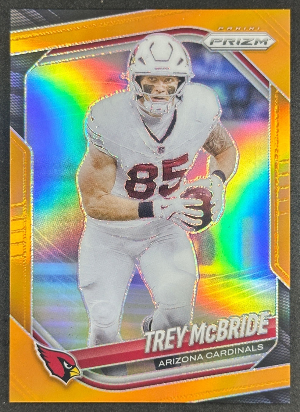 Trey McBride 2025 Panini Prizm Orange /249 Cardinals front