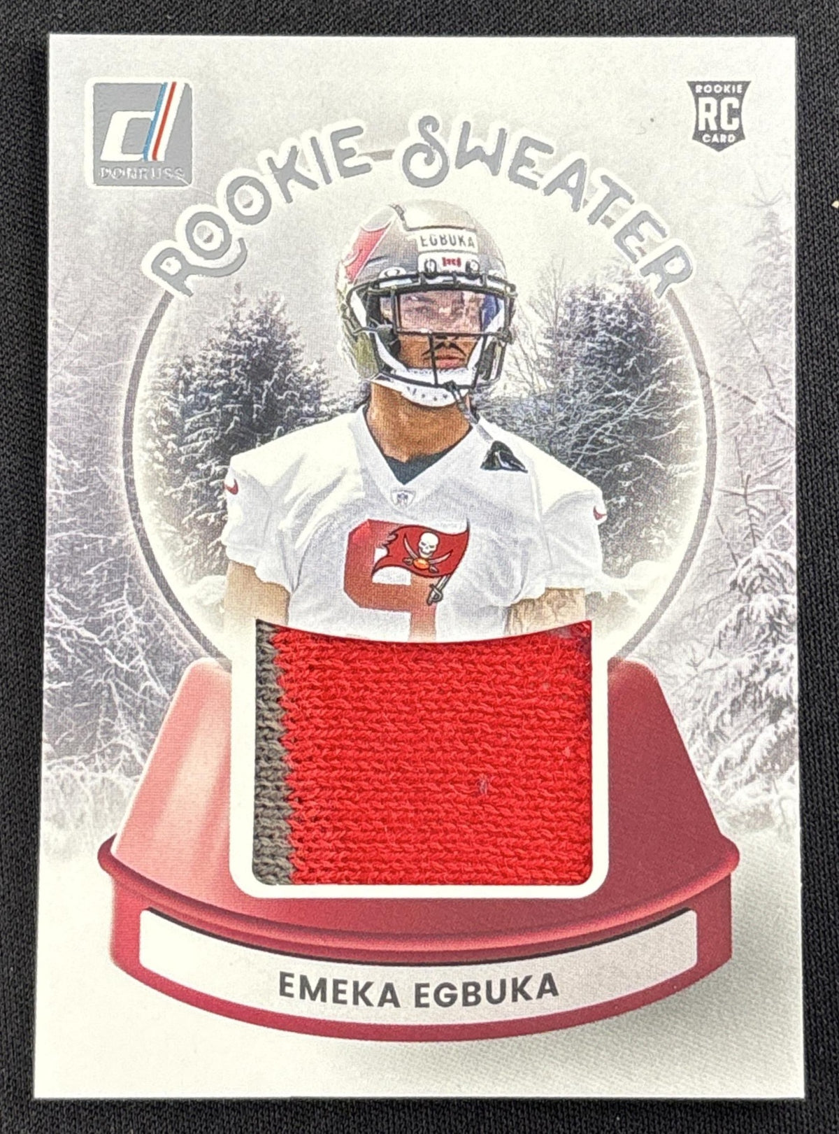 Emeka Egbuka 2025 Panini Donruss Rookie Holiday Sweater Buccaneers 2 Sports Trading Card