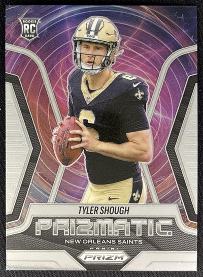 Tyler Shough 2025 Panini Prizm Prizmatic Saints Sports Trading Cards