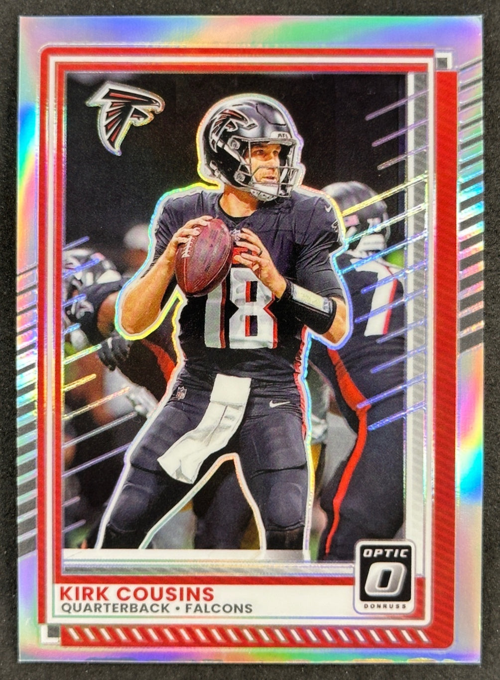 Kirk Cousins 2025 Donruss Optic Holo Prizm Falcons Raiders Sports Trading Cards
